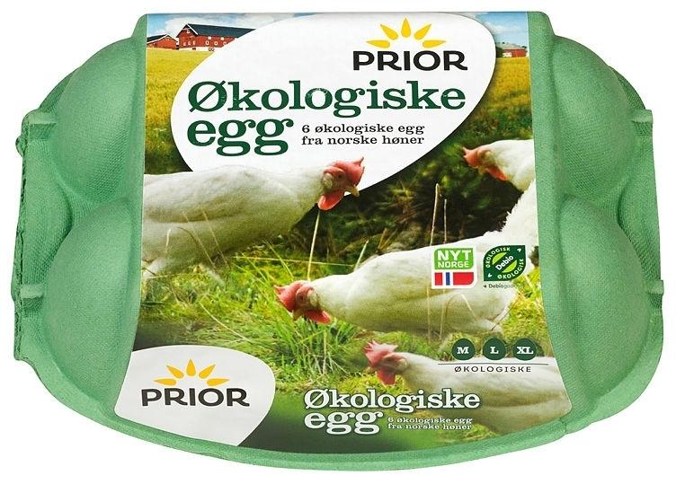 Prior Økologiske Egg M/l/Xl 6 stk