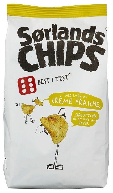 Sørlands Chips Creme Fraiche 200 g