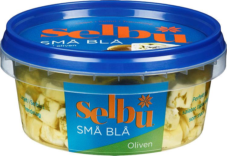 Selbu Små Blå Grønne&amp;Sorte Oliven 150g Tine