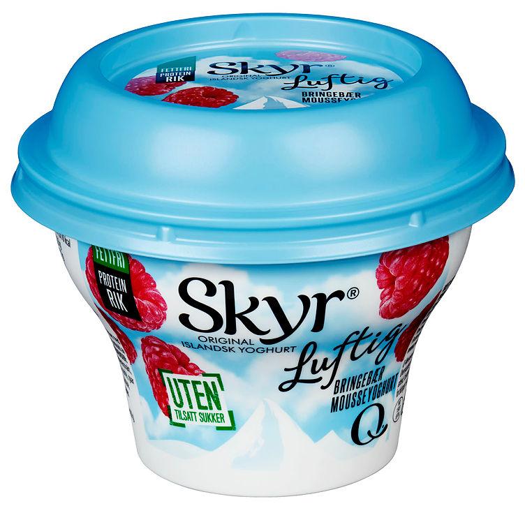Skyr Luftig Bringebær 130g Q