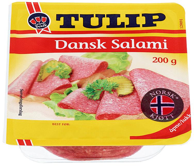 Salami Dansk skivet 200g Tulip