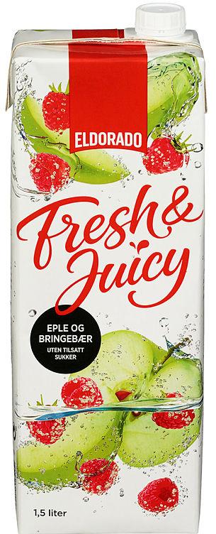 Fresh&amp;Juicy Eple/Bringebær 1,5l Eldorado
