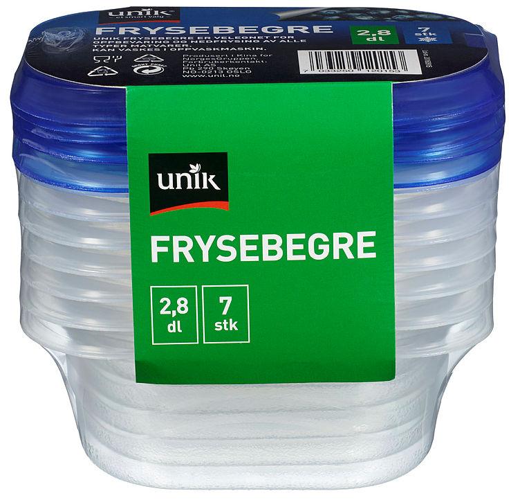 Frysebeger 2,8dl 7stk Unik