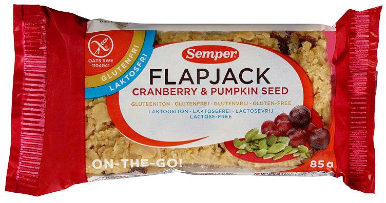 Flapjack Tranebær glutenfri 85g Semper