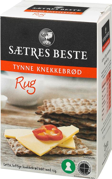 Knekkebrød Tynne Rug 115g Sætres Beste