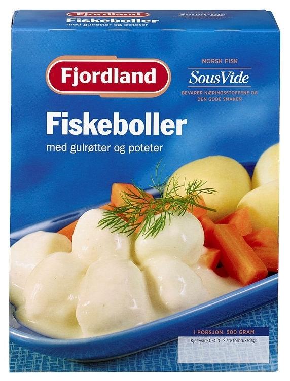 Fjordland Fiskeboller med gulrøtter 500 g