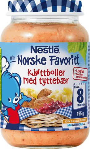 Nestlé Kjøttboller potet &amp; tyttebær 8 mnd 195 g