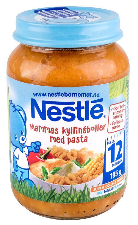 Mammas Kyll.Boller Pasta 12mnd 195g Nestle