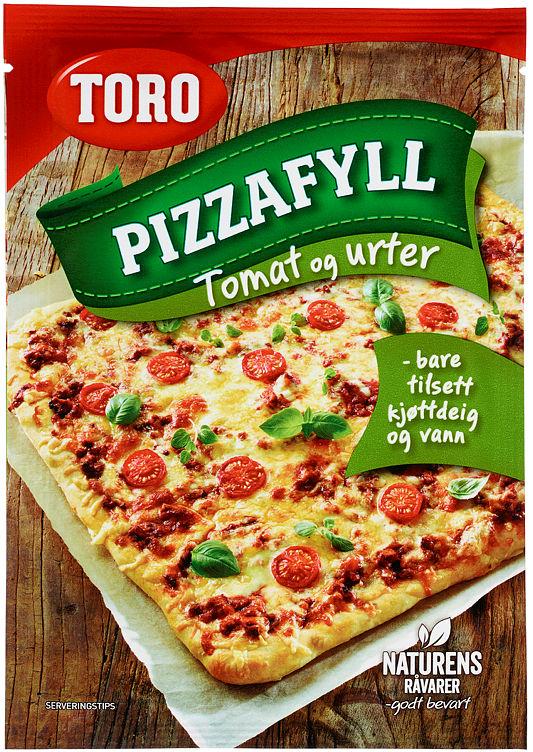 Pizzafyll Tomat&amp;Urter 58g Toro