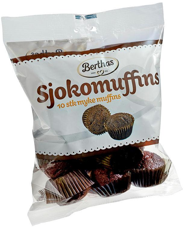 Sjokomuffins 10stk 200g Berthas
