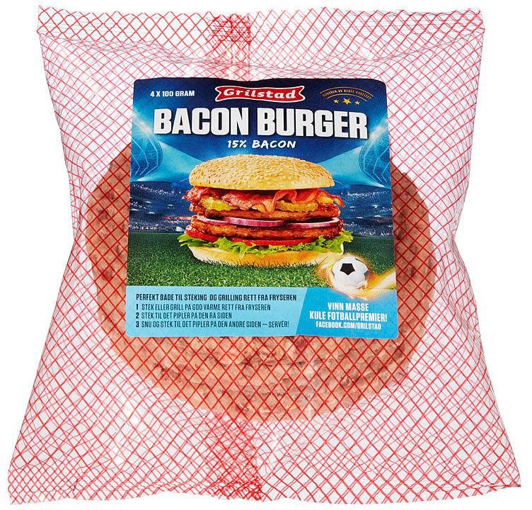 Baconburger 4x100g Grilstad