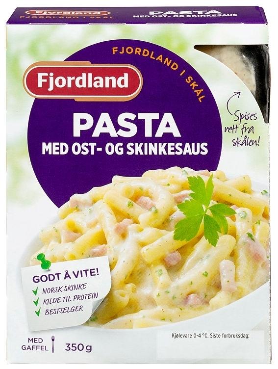 Fjordland Pasta med Ost &amp; Skinkesaus 350 g