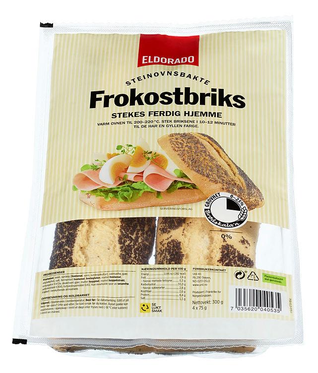 Frokostbriks Steinovnsbakt 4x75g Eldorado
