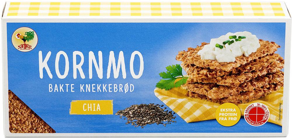 Kornmo Bakte Knekkebrød Chia 1 stk