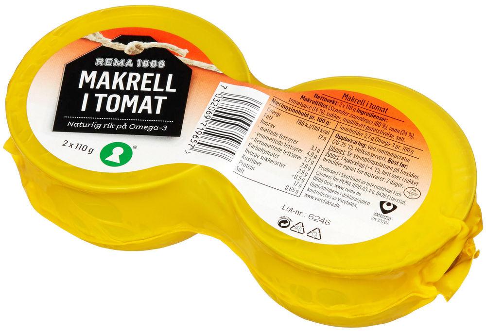 Makrell I Tomat 2x110g, 220 g