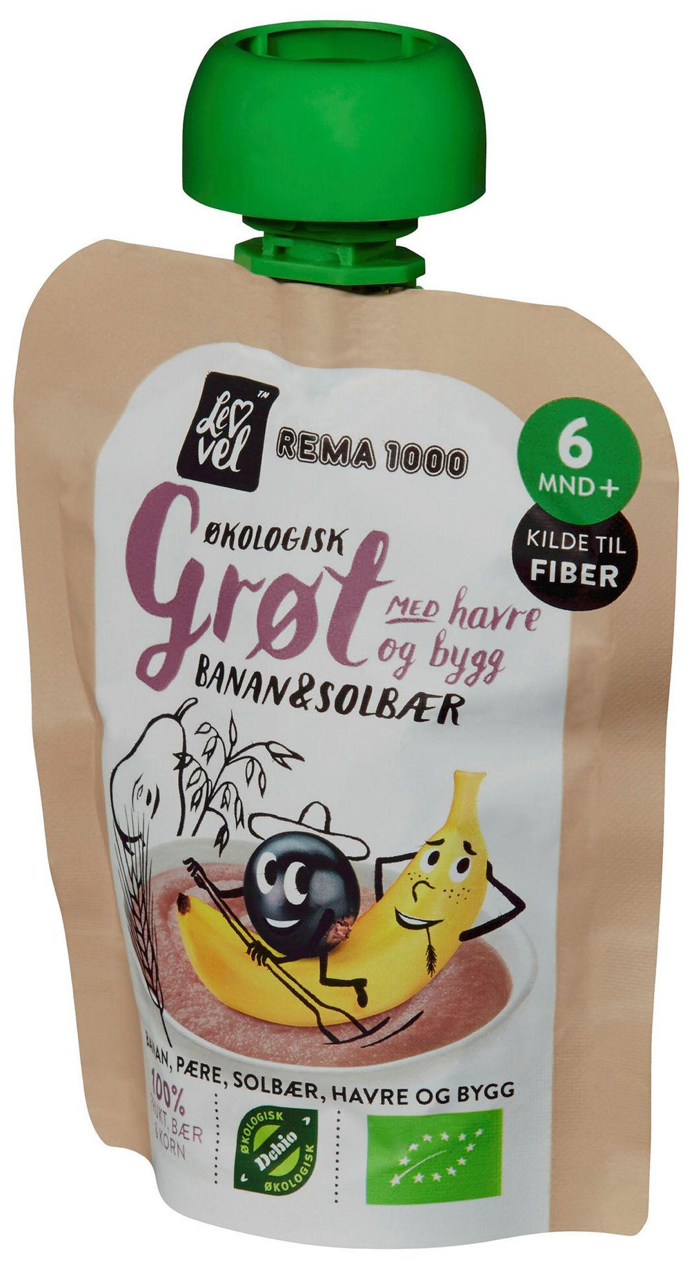 Lev Vel Grøt Banan & Solbær Fra 6 mnd, 90 g