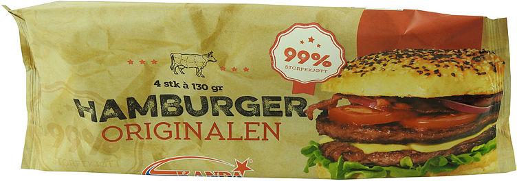 Hamburger Original 4x130g Kanda