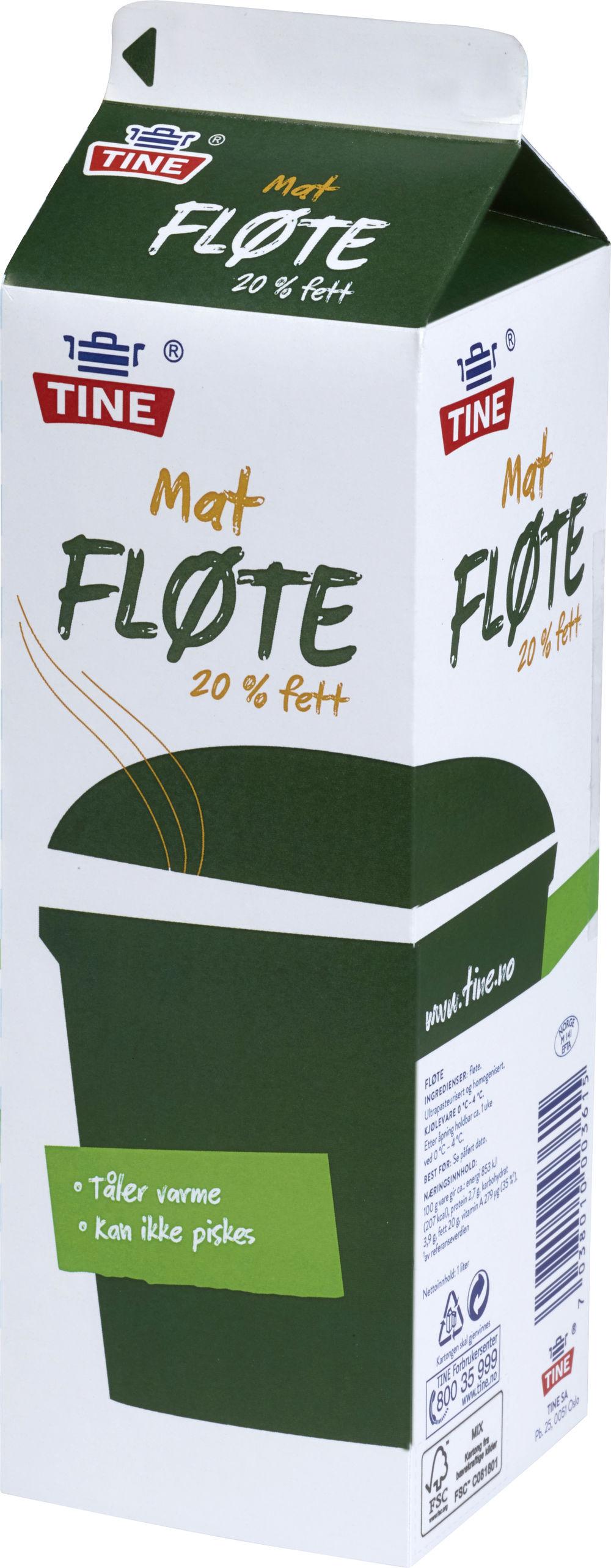 Matfløte 20% fett 1 l