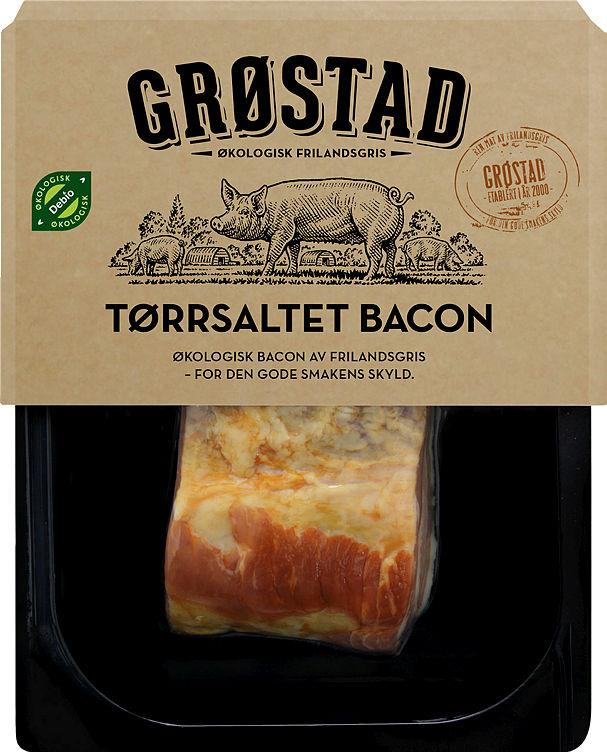 Bacon Røkt Bit Økologisk Ca450g Grøstad