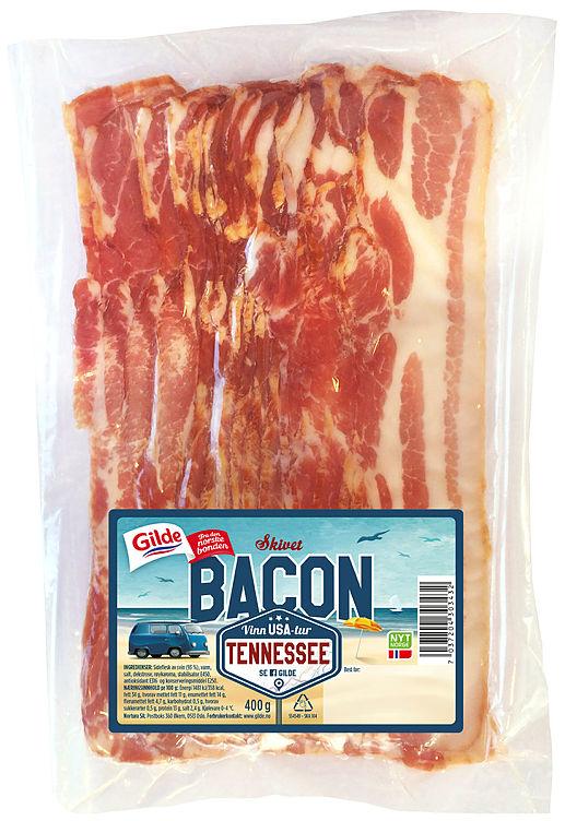 Bacon u/Svor skivet 400g Gilde