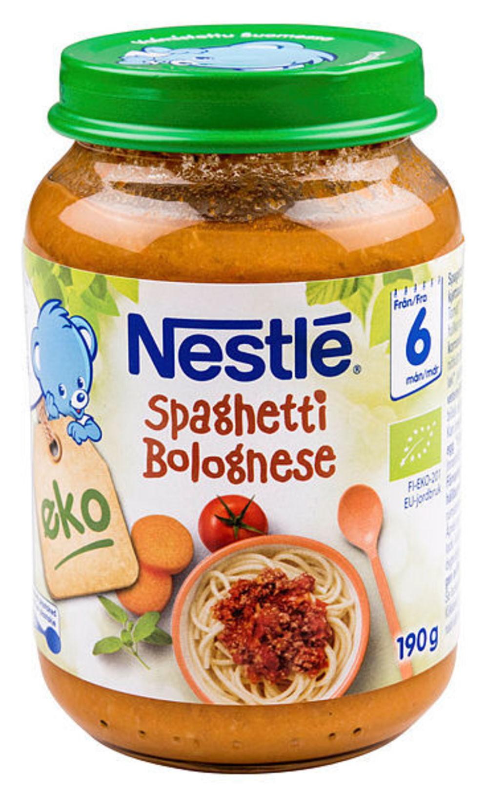 Spagetti Bolognese Økologisk Fra 6 mnd, 190 g