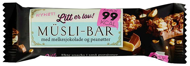Muslibar Sjoko/Peanøtter 25g Litt Er Lov