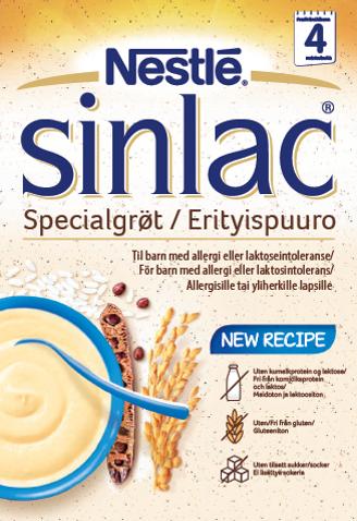 Spesialgrøt Sinlac 4mnd 500g Nestle