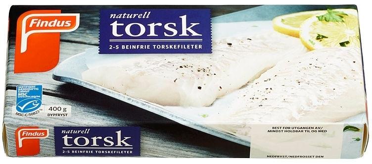 Findus Torsk Naturell 400 g 