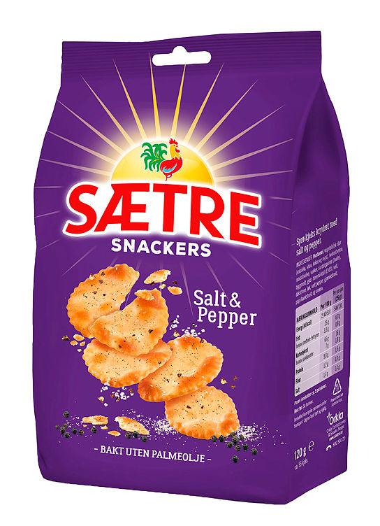 Snackers Salt&amp;Pepper 120g Sætre