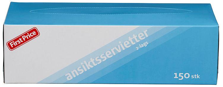 Ansiktsservietter 150stk First Price