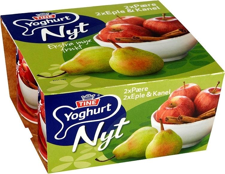 Tine Yoghurt Nyt Pære og Eple 4x125 g
