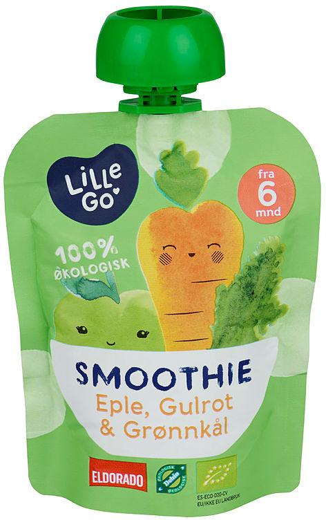 Smoothie Eple/Gulrot/Grønnkål 90g Lillego