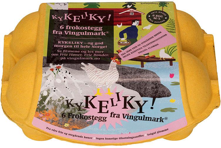 Egg Frie Høner M/L 6stk Vingulmark