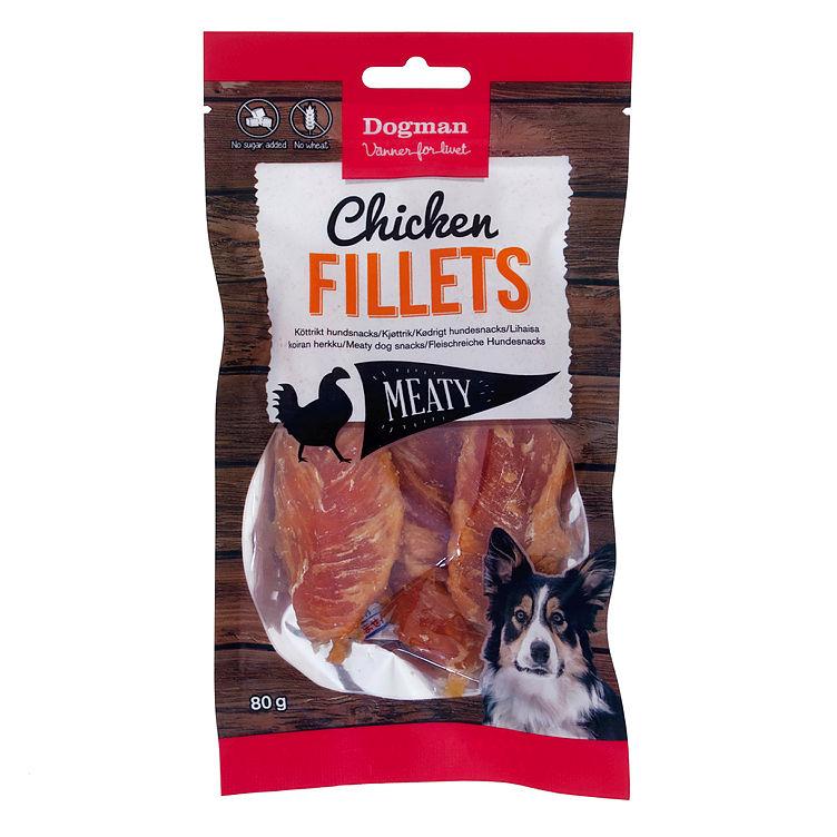 Kyllingfillet til Hund 80g Dogman