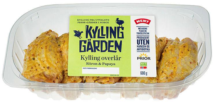 Kylling Overlår Sitron&amp;Papaya 600g Kyllinggården