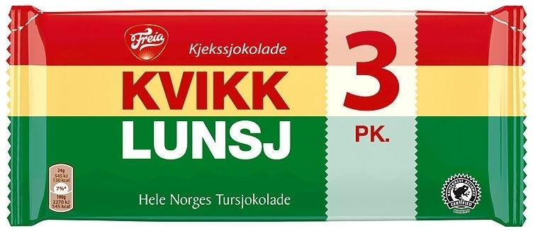Freia Kvikk Lunsj 3-pk 141 g