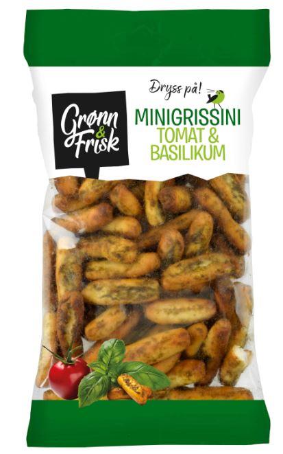 Minigrissini Tomat&amp;Basilikum 90g Grønn&amp;Frisk