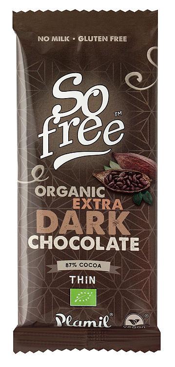 Sofree Sjokolade Mørk 87% u/Melk Økol 80g