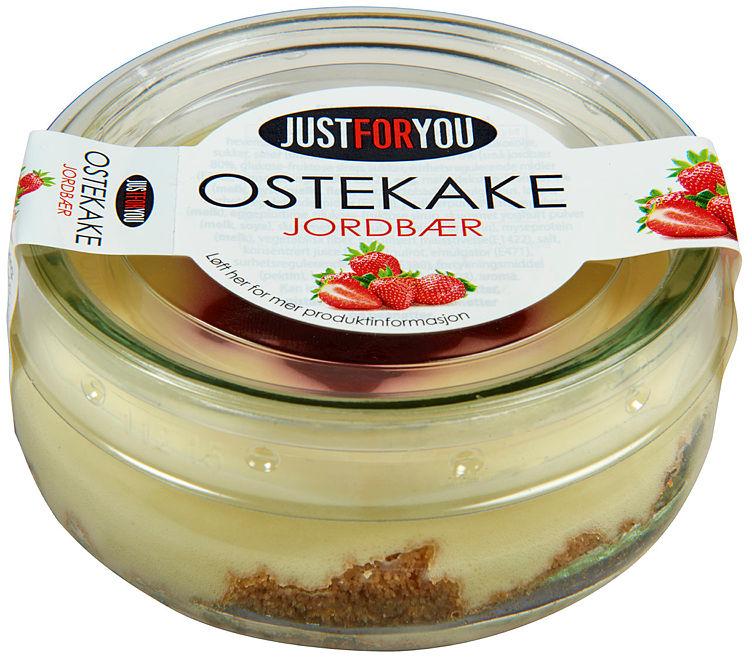 Ostekake i glass Jordbær 75g Justforyou