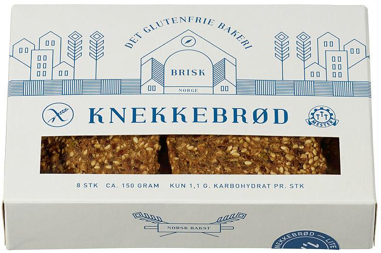 Knekkebrød glutenfri 150g Brisk