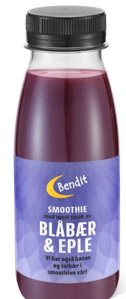 Smoothie Blåbær&amp;Eple 250ml Bendit