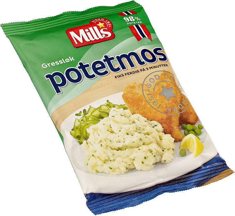 Potetmos m/Gressløk 90g Mills