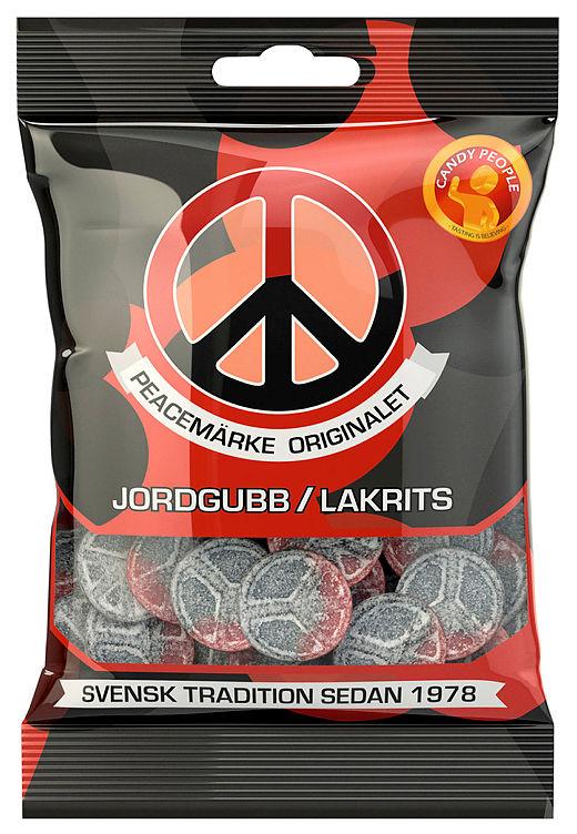 Peacemerke Jordbær&amp;Lakris 80g Jamtgott