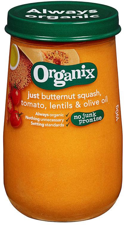 Organix Vegetarisk Barnemat Just 190g Semper
