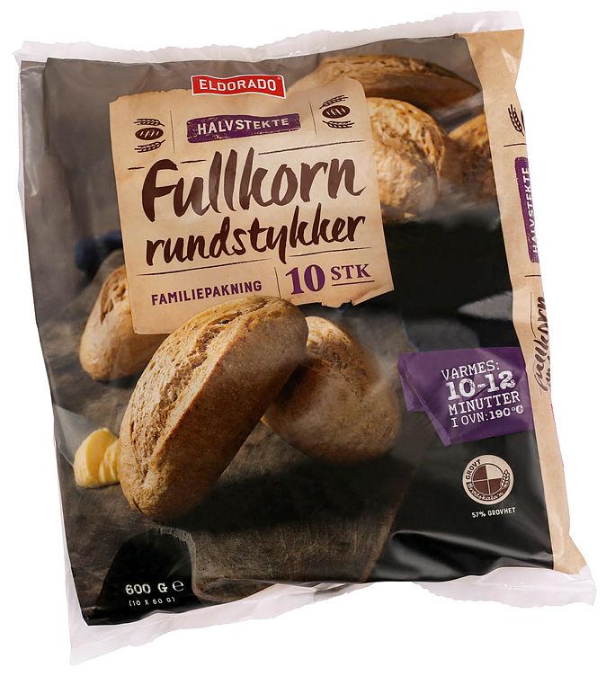 Rundstykker Fullkorn 10stk 600g Eldorado