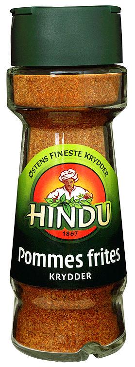 Pommesfrit.Krydder 72g glass Hindu
