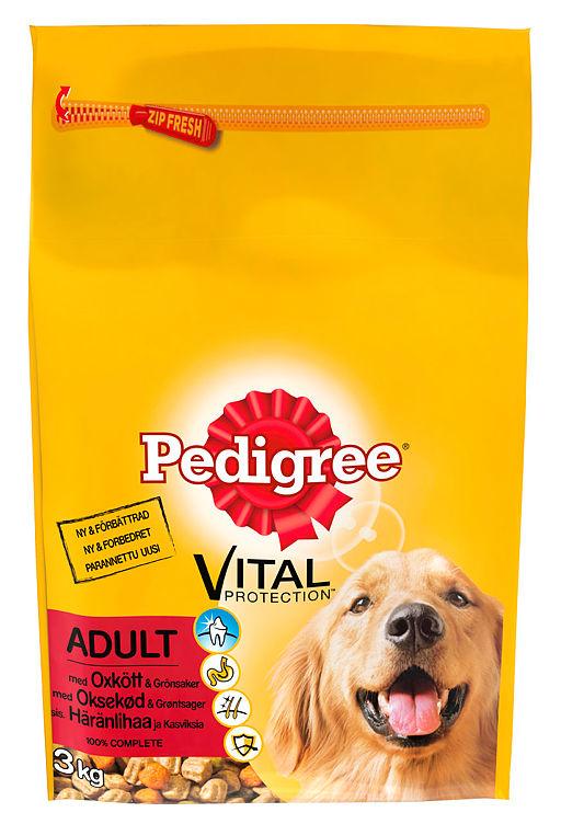 Pedigree Adult Oksekjøtt 3kg