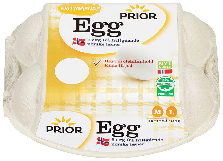 Egg Frittgående M/L 6pk Prior