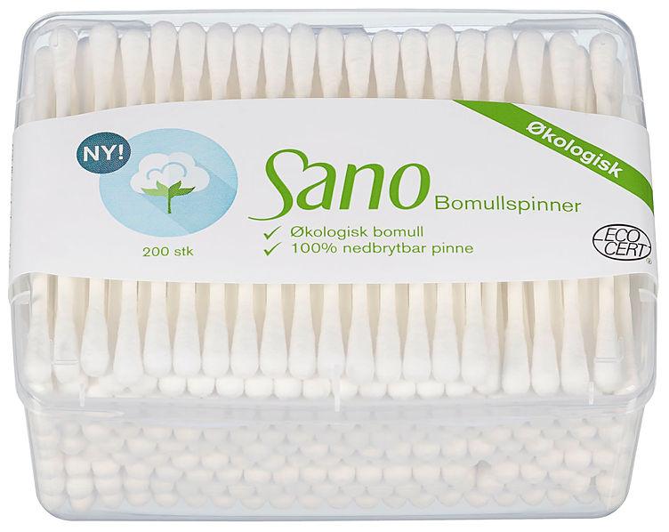 Bomullspinner Papp 200stk Sano