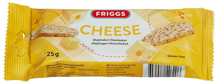Maiskaker Cheese glutenfri 25g Friggs